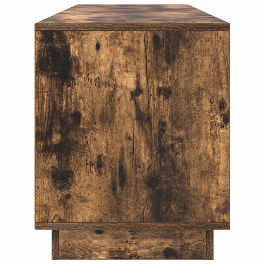 TV Cabinet with LED Lights Smoked Oak 193.5x41x50 cm